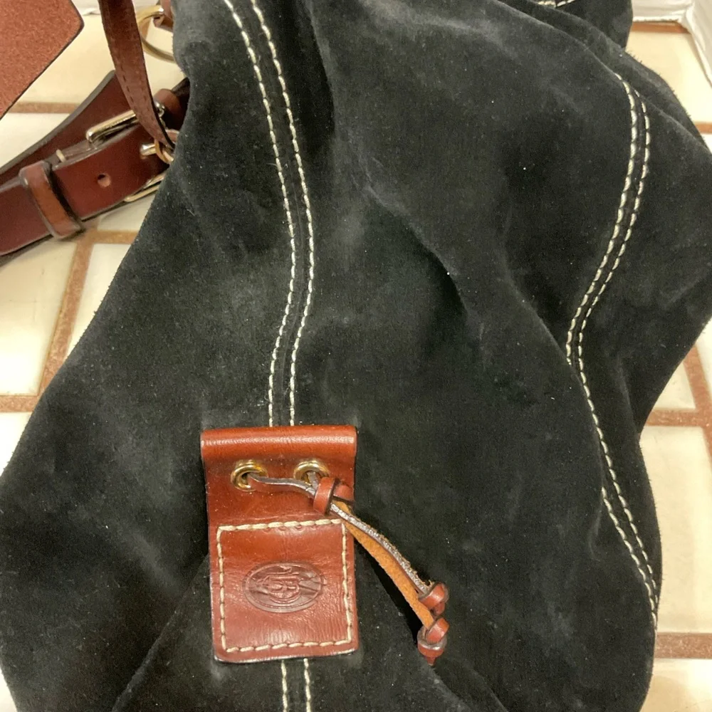 Dooney & Bourke Black and Brown Shoulder Bag - Picture 6 of 15